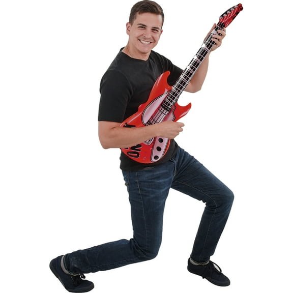 Inflatable Red Hero Costume Party Decoration Guitar