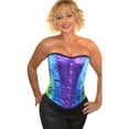 thumbnail image 1 of BlockBuster Costumes Womens Satin Rainbow Fullbust Rear Lacing Costume Corset Small 24-26, 1 of 2