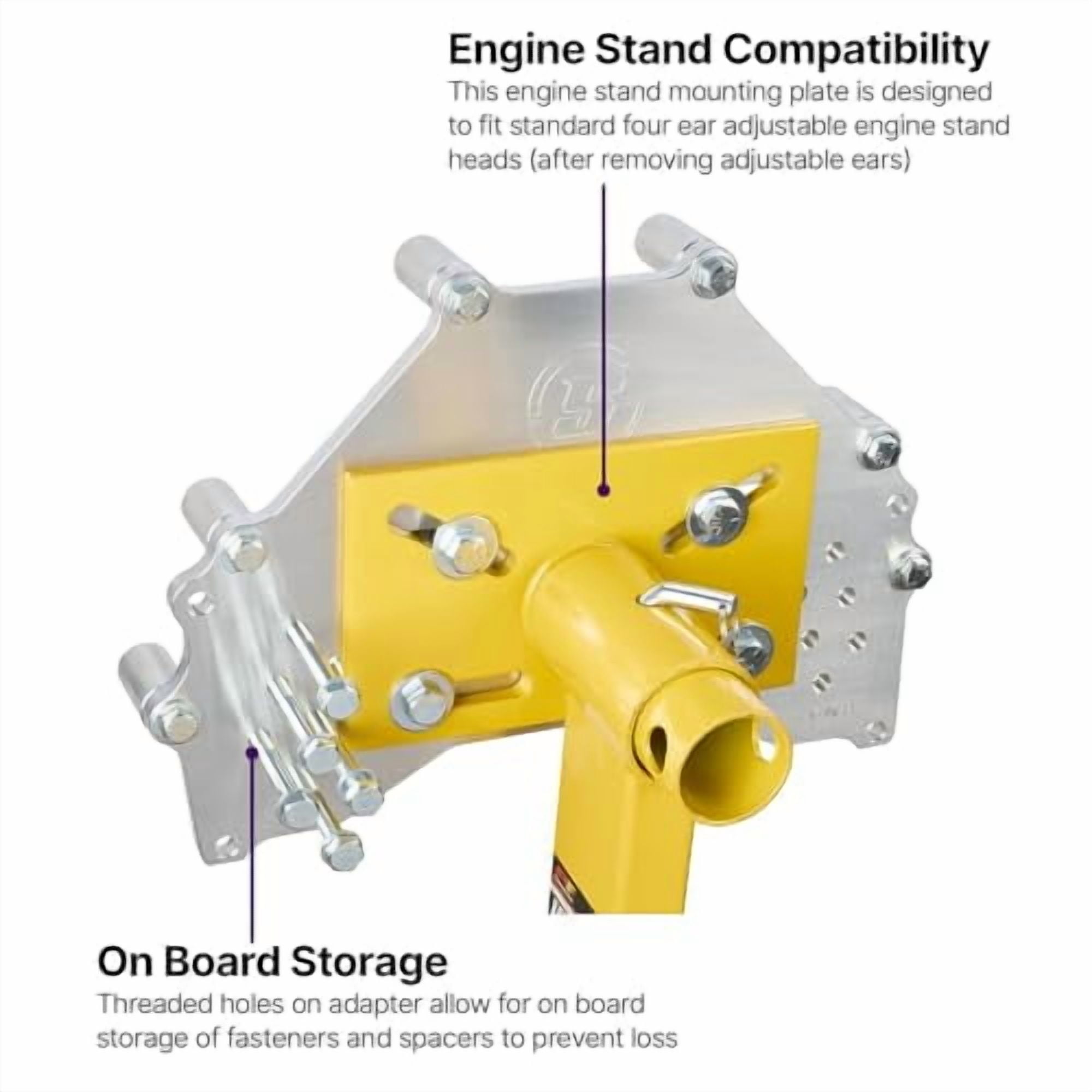 BlockDock™ Heavy-Duty Engine Stand Adapter Plate, SBF/BBF/Coyote ...