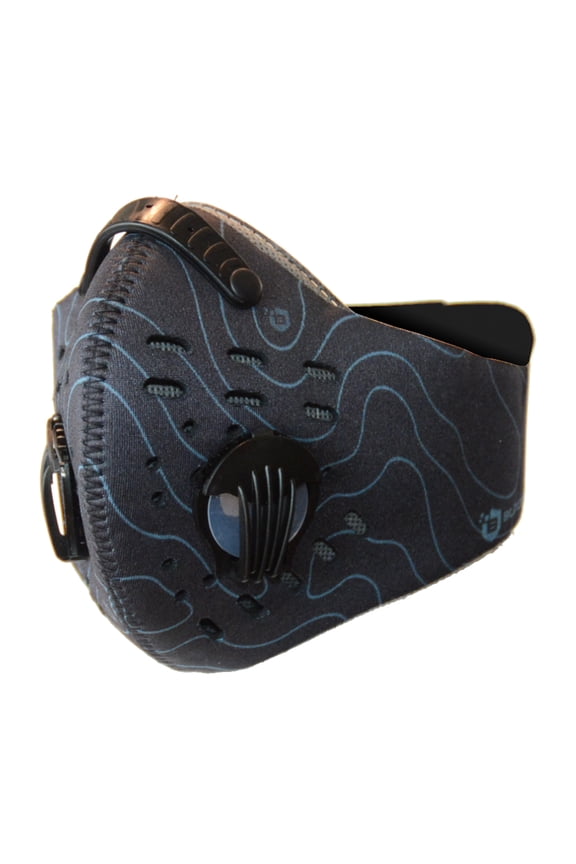 Gray / Teal Depths Neoprene Cycling Mask