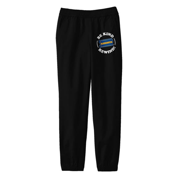 Blockbuster Be Kind, Rewind Junior's Black Sweat Pants-M