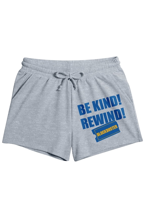 Blockbuster Be Kind Rewind Women's Gray Lounge Shorts-XXL
