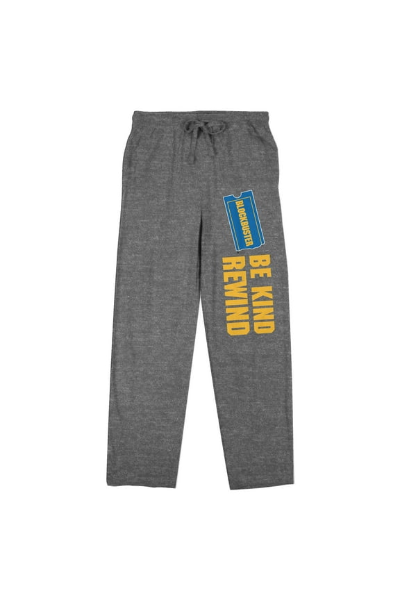 Blockbuster Be Kind Rewind Women's Heather Gray Sleep Pajama Pants-XXL