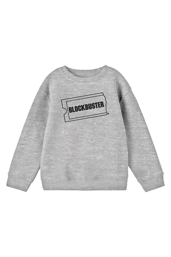 Blockbuster Black Logo Junior's Gray Sweatshirt-L