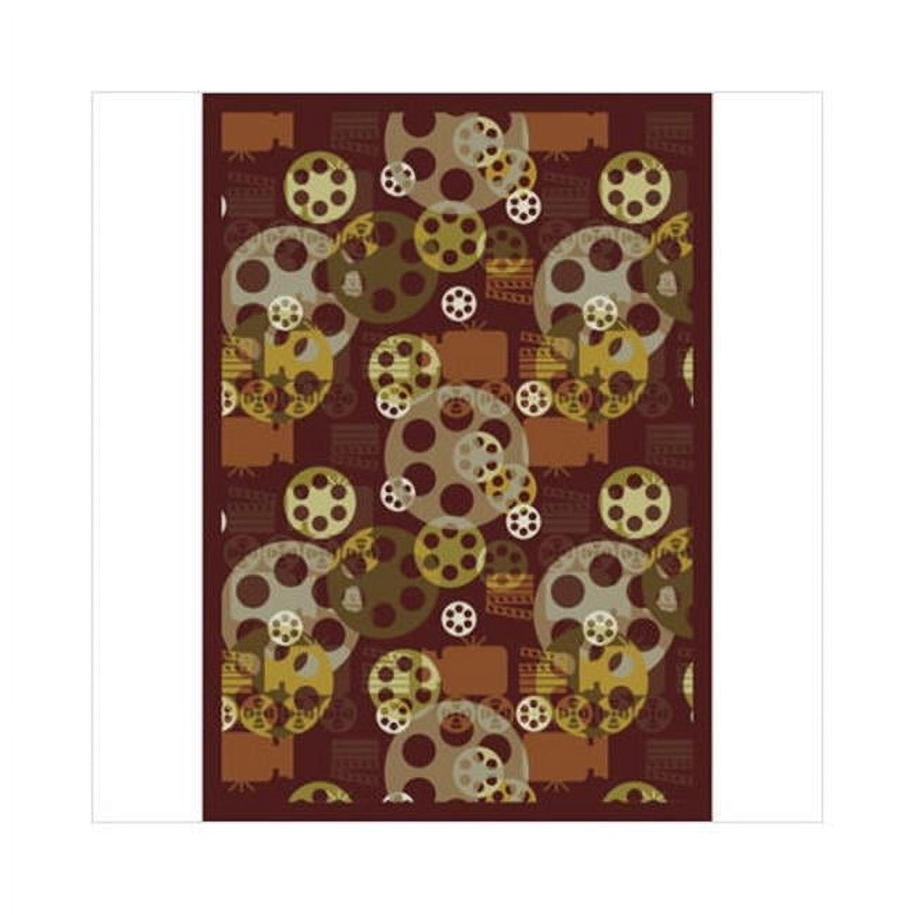Blockbuster Video Store Rug Blockbuster Burgundy 5 ft.4 in. x 7 ft.8 in. WearOn Nylon Machine ...