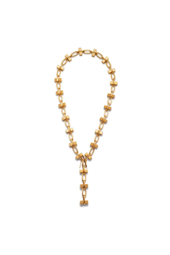 Blockbuster Gold Chain Long Necklace