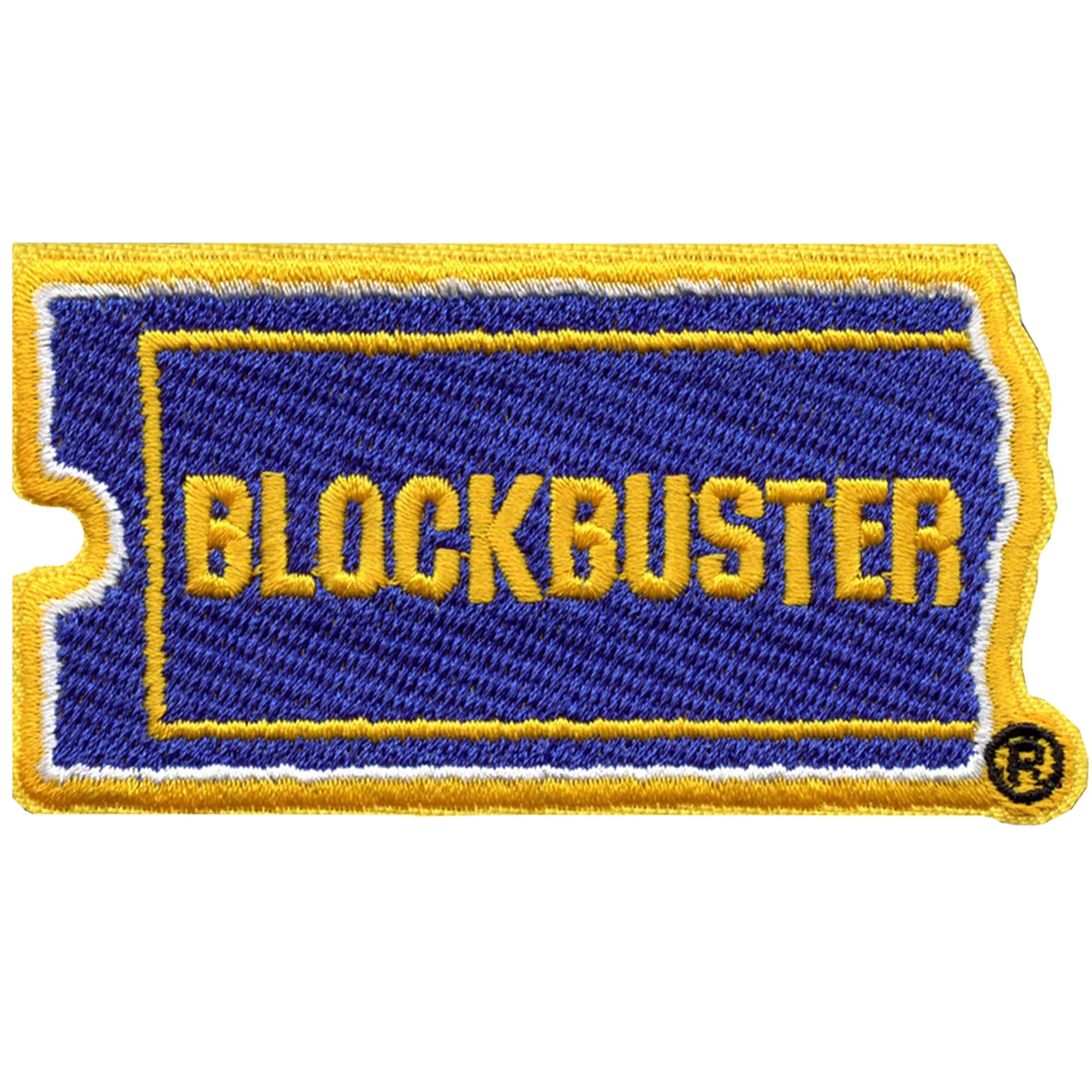 Blockbuster Iconic Ticket Logo Patch Video Rental Service Embroidered ...