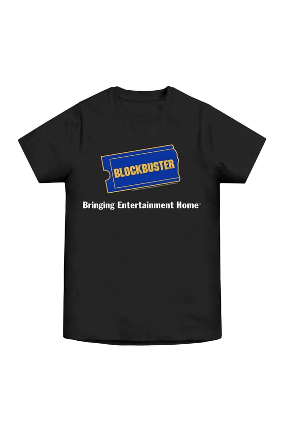 Blockbuster Logo & Legal Line Men's Black T-Shirt-Small