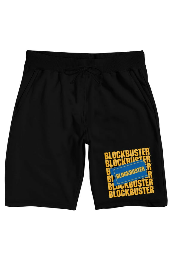 Blockbuster Logo Men's Black Lounge Shorts-3XL