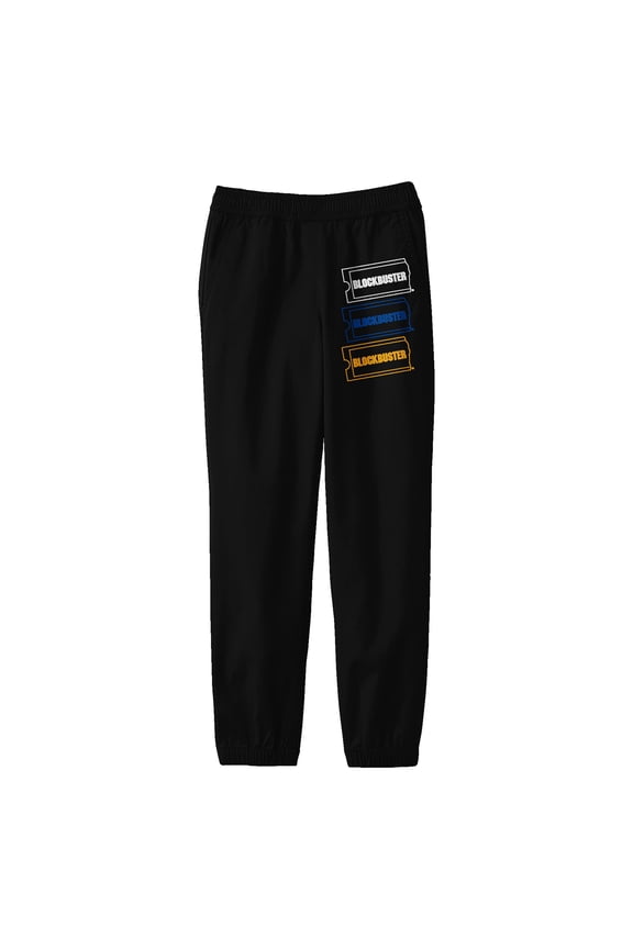 Blockbuster Logos Junior's Black Sweat Pants-L