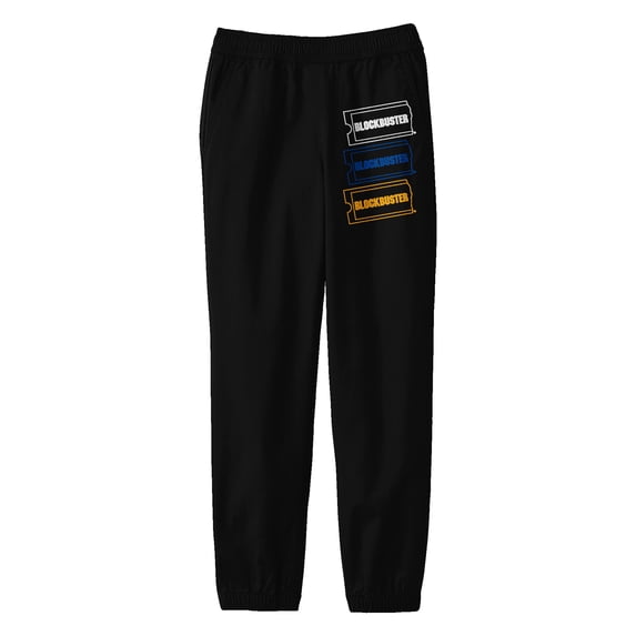 Blockbuster Logos Junior's Black Sweat Pants-XL
