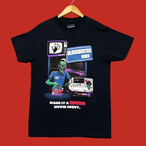 Blockbuster Make it A Horror Movie Night Tshirt size medium