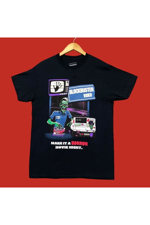 Blockbuster Make it A Horror Movie Night Tshirt size medium