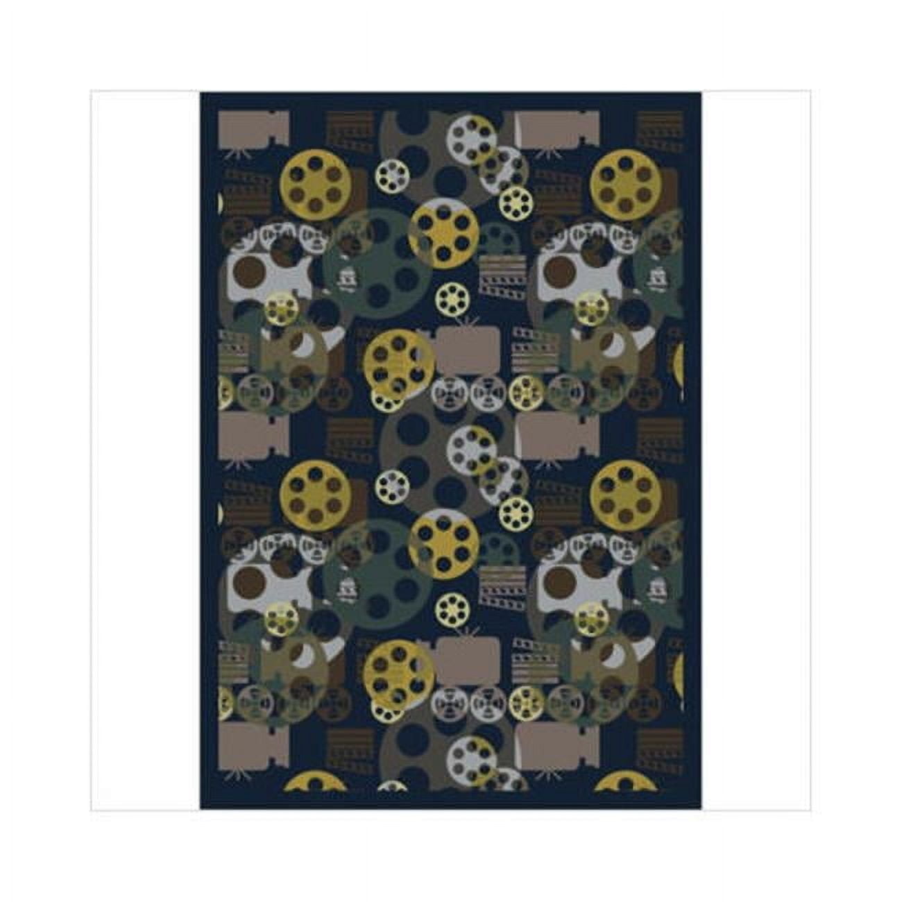 Blockbuster Navy 7 ft.8 in. x 10 ft.9 in. WearOn Nylon Machine Tufted ...