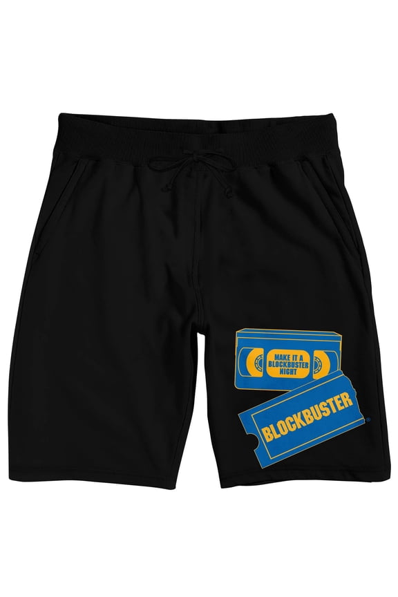 Blockbuster VHS Men's Black Lounge Shorts-XXL