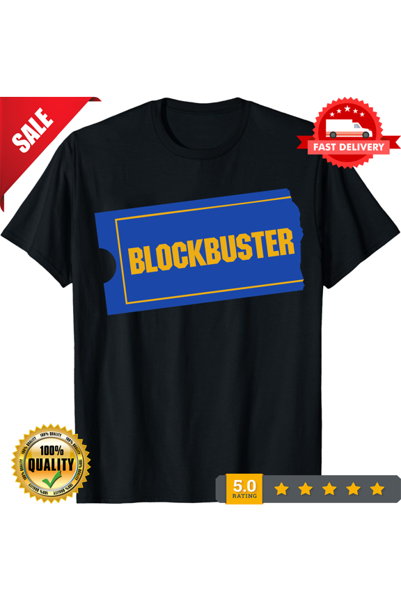 Blockbuster Video Logo Video Store Retro T Shirt, ULTRA LIMITED-TH68710