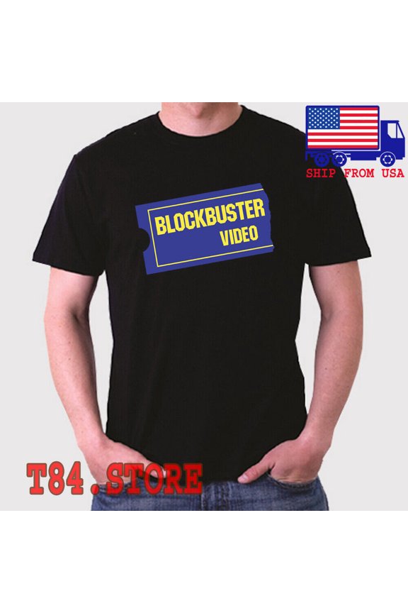 Blockbuster Video Men's Black T-Shirt Size S to 5XL
