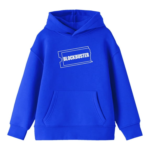 Blockbuster White Logo Youth Royal Blue Hoodie-L