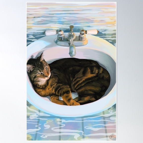Blocked Drain Poster Wall Art, Modern Wall Decor For Living Room Bedroom, 16x24 UNFRAMED