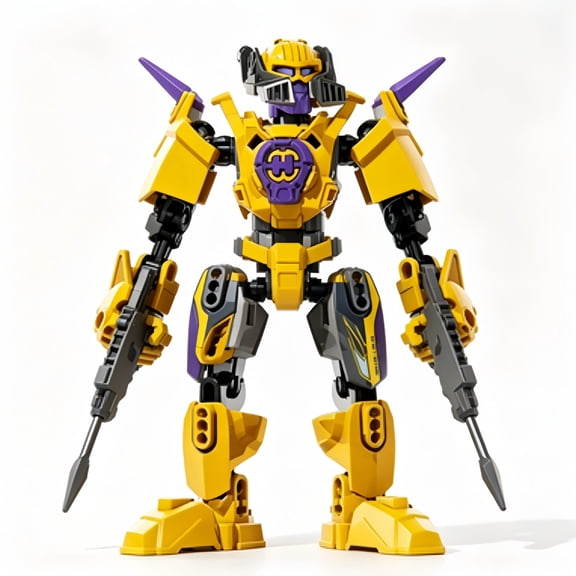 Blocker 2.0 Bionicle Io Robot Building Kit, DIY Assembly Combined Mecha Action Figure Model with Movable Joints for Collection Decoration
