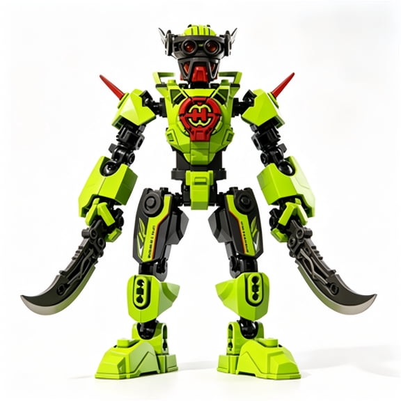 Blocker Bionicle Cyclone Robot Building Kit, DIY Assembly Combined Mecha Action Figure with Movable Joints for Collection & Decoration