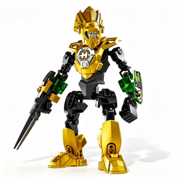 Blocker Bionicle Loka Robot Building Kit, DIY Buildable Mecha Action Figure with Movable Joints for Collection & Desktop Decoration