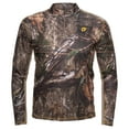 thumbnail image 1 of Blocker Outdoors Angatec Long Sleeve 1/4 Zip Performance Shirt Men's Hunting Clothes (Mossy Oak Country DNA, Small), 1 of 9