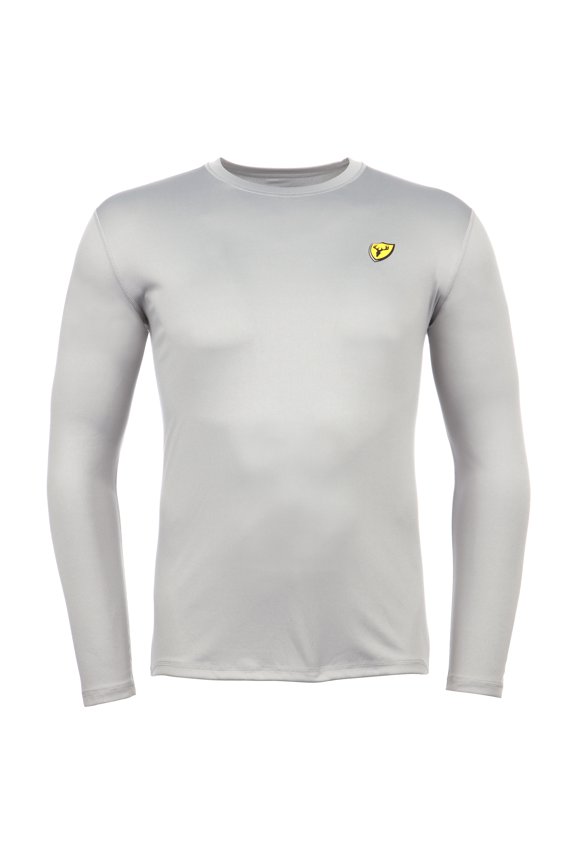 Shield Series Koretec Tech Weight Top, Lightweight Base Layer Top (Light Grey, Medium)