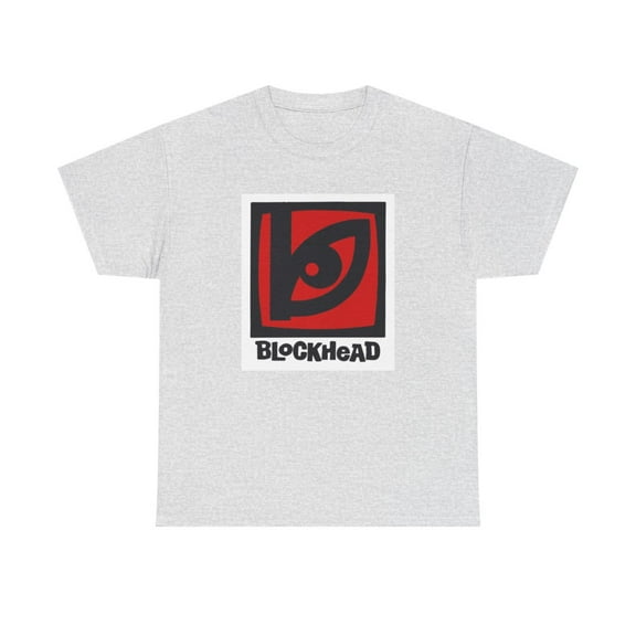 Blockhead Eye 80s Vintage Skateboarding T Shirt Design - Ash / 4XL