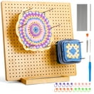 Crochet Blocking Board with Pins Board Granny Square Blocking Board for  Crochet Projects Blocking Mats for Knitting with 10 Stainless Steel Pins  Crochet Gifts for Crocheter,7.8 x 7.8 