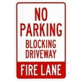 thumbnail image 1 of No Blocking Driveway Fire Lane Warning Sign, Driveway Metal Signs for Business Home Outdoor Indoor Road Yard Garage Street Wall Caution Custom Decor 8 x 12 Inch, 1 of 4