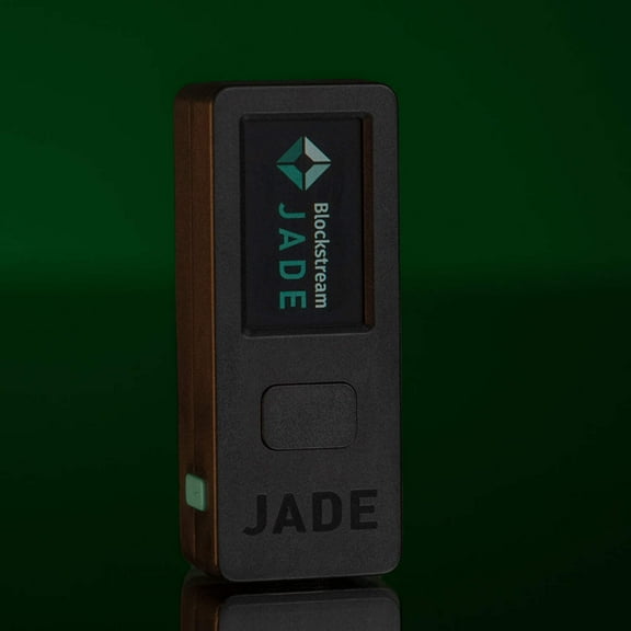 Blockstream Jade Hardware Wallet, Cold Wallet, Digital Wallet, Advanced Security - Transparent Bitcoin Orange