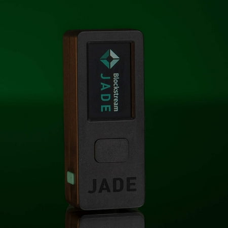 Blockstream Jade Hardware Wallet, Hardware Wallet, Bitcoin Wallet - Transparent Green