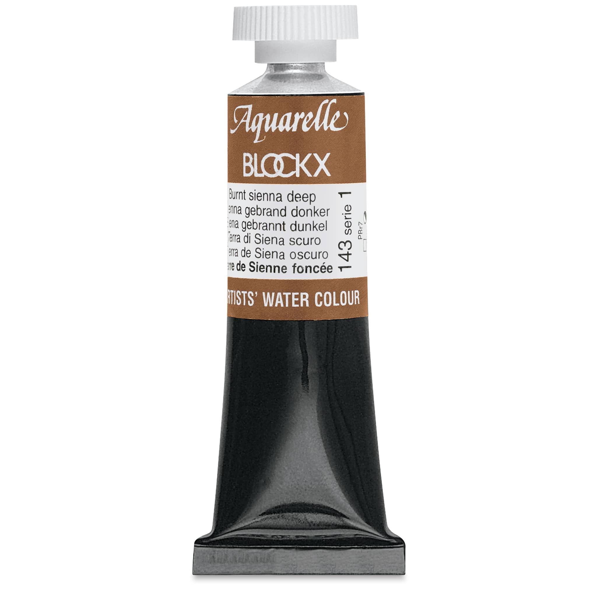 Blockx Artists' Watercolor - Burnt Sienna Deep, 15 ml tube