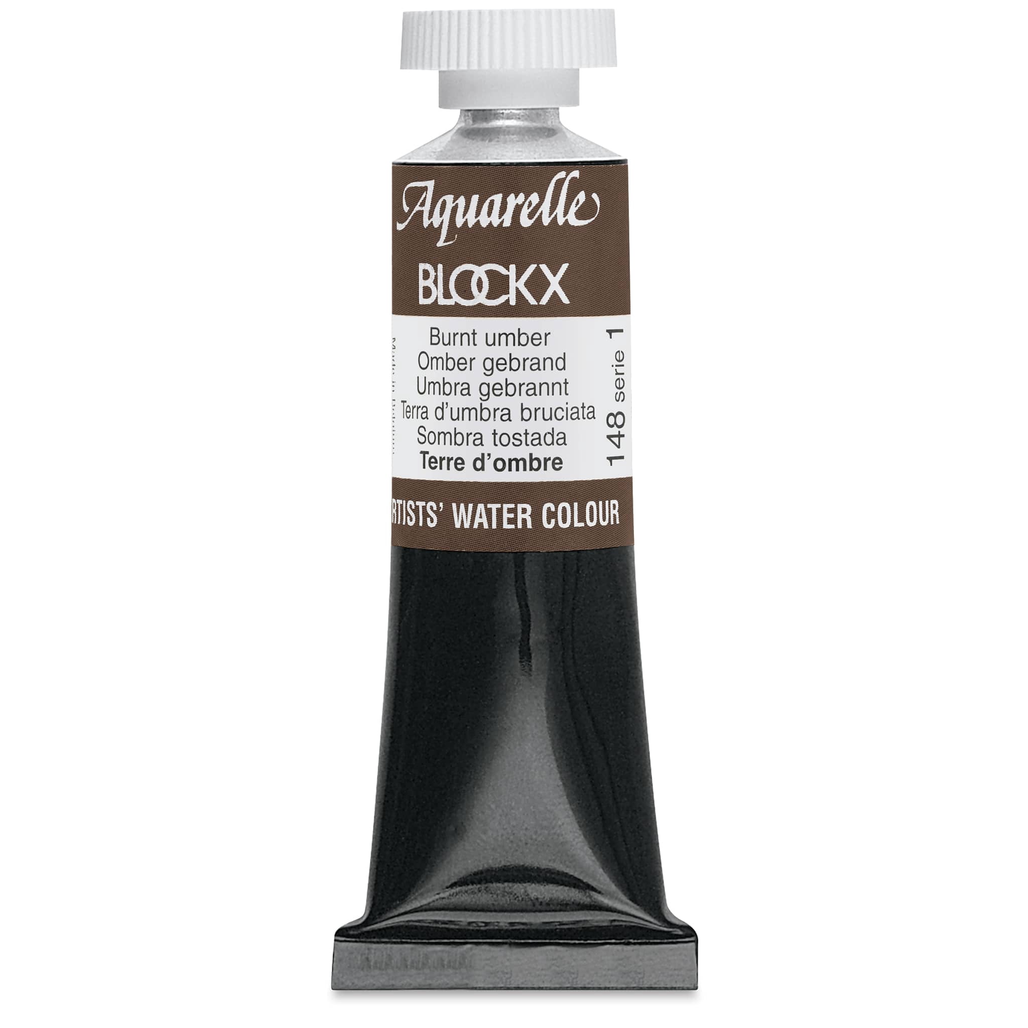 Blockx Artists' Watercolor - Burnt Umber, 15 ml tube