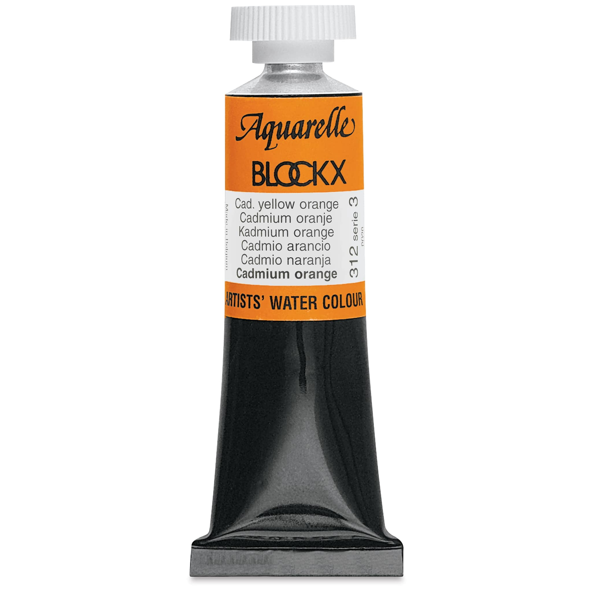 Blockx Artists' Watercolor - Cadmium Yellow Orange, 15 ml tube