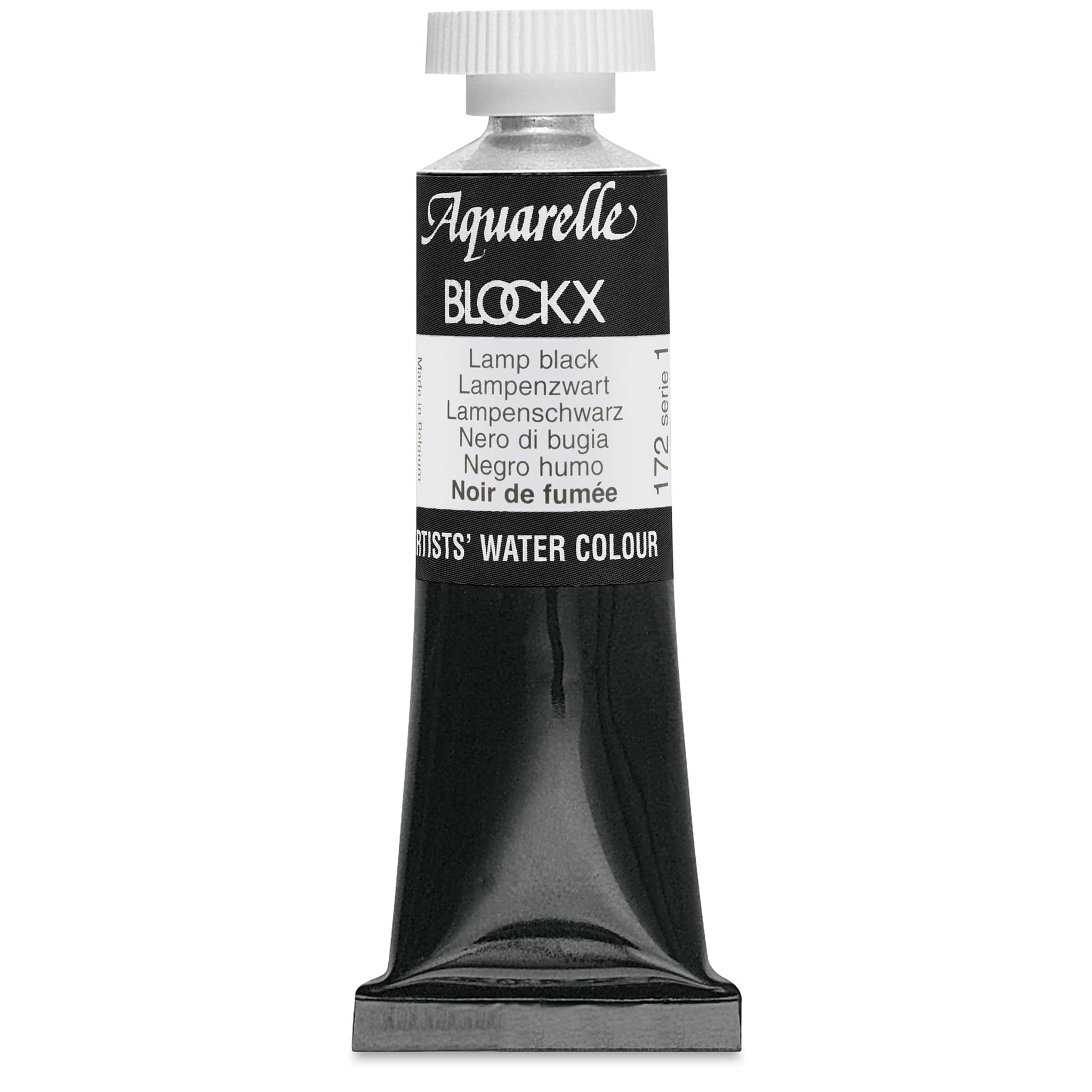 Blockx Artists' Watercolor - Lamp Black, 15 ml Tube
