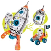 Bloco Toys 3 in 1 Galactic Mission | STEM Toy | Astronaut Spacecraft, Shuttle Rocket | DIY Building Construction Set 210 Pieces