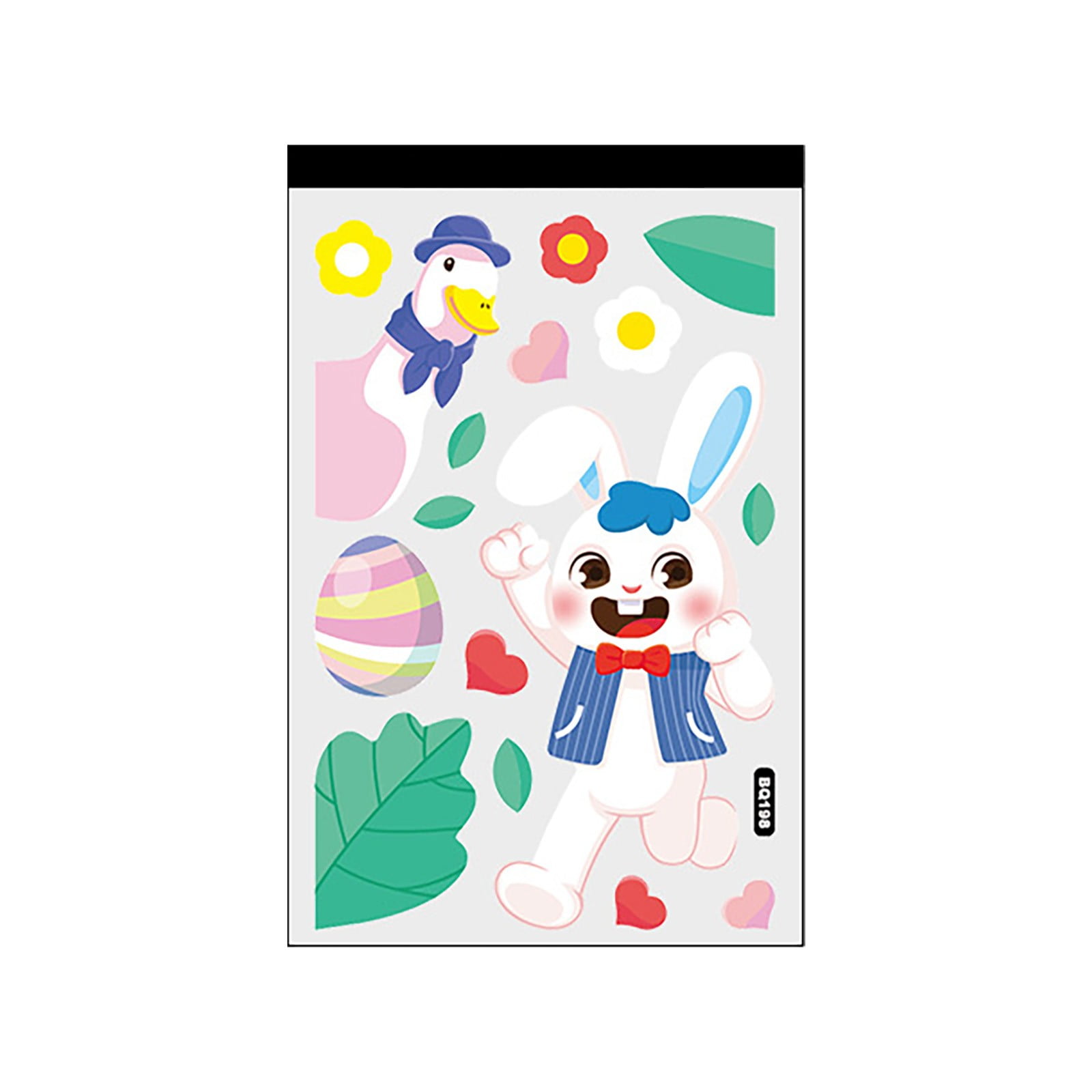 Bloderetu 50 off Clear!Easter Window Sticker Decorative Bunny Easter