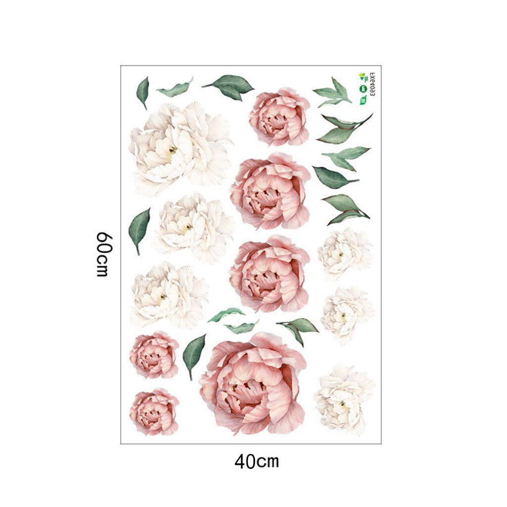 Bloderetu 50 off Clear! Peony Rose Flowers Wall Sticker Art Nursery