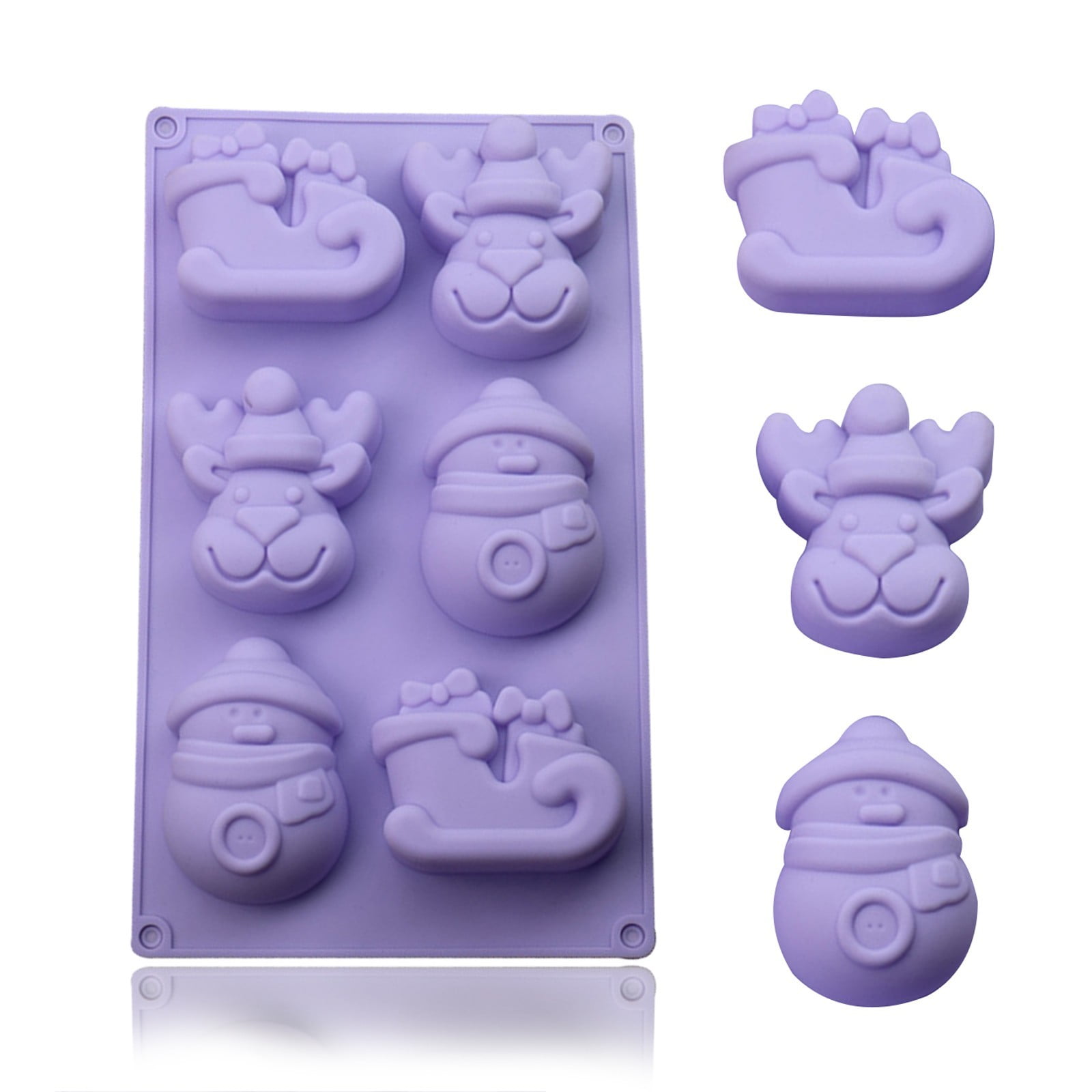 Bloderetu Candy Molds Chocolate Baking Silicone and Christmas Small ...