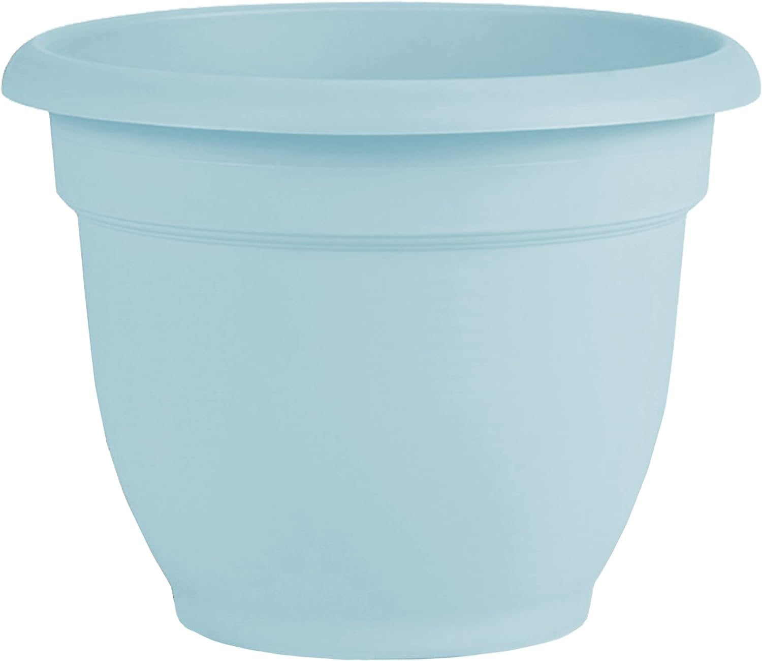Bloem 1'' x 1'' x 6'' Round Misty Blue Plastic Plant Pots with Self Watering Feature (10 Count)