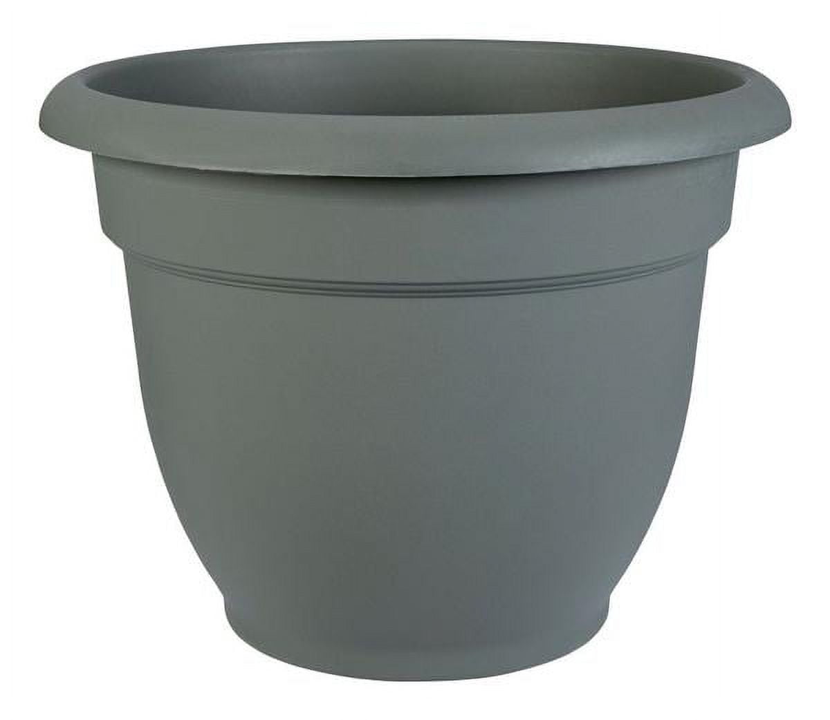 Ariana Thyme Green Resin Bell Planter for Indoor & Outdoor, 10.2" H x 12" D