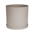 thumbnail image 1 of Bloem Mathers 10" Plastic Planter - Modern Indoor Pot with Drainage Hole and Saucer Tray, Pebble Stone, 1 of 6