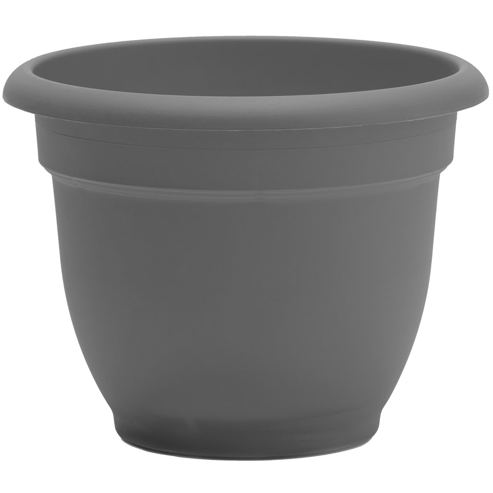 Bloem 12" Charcoal Self-Watering Round Planter for Indoor & Outdoor