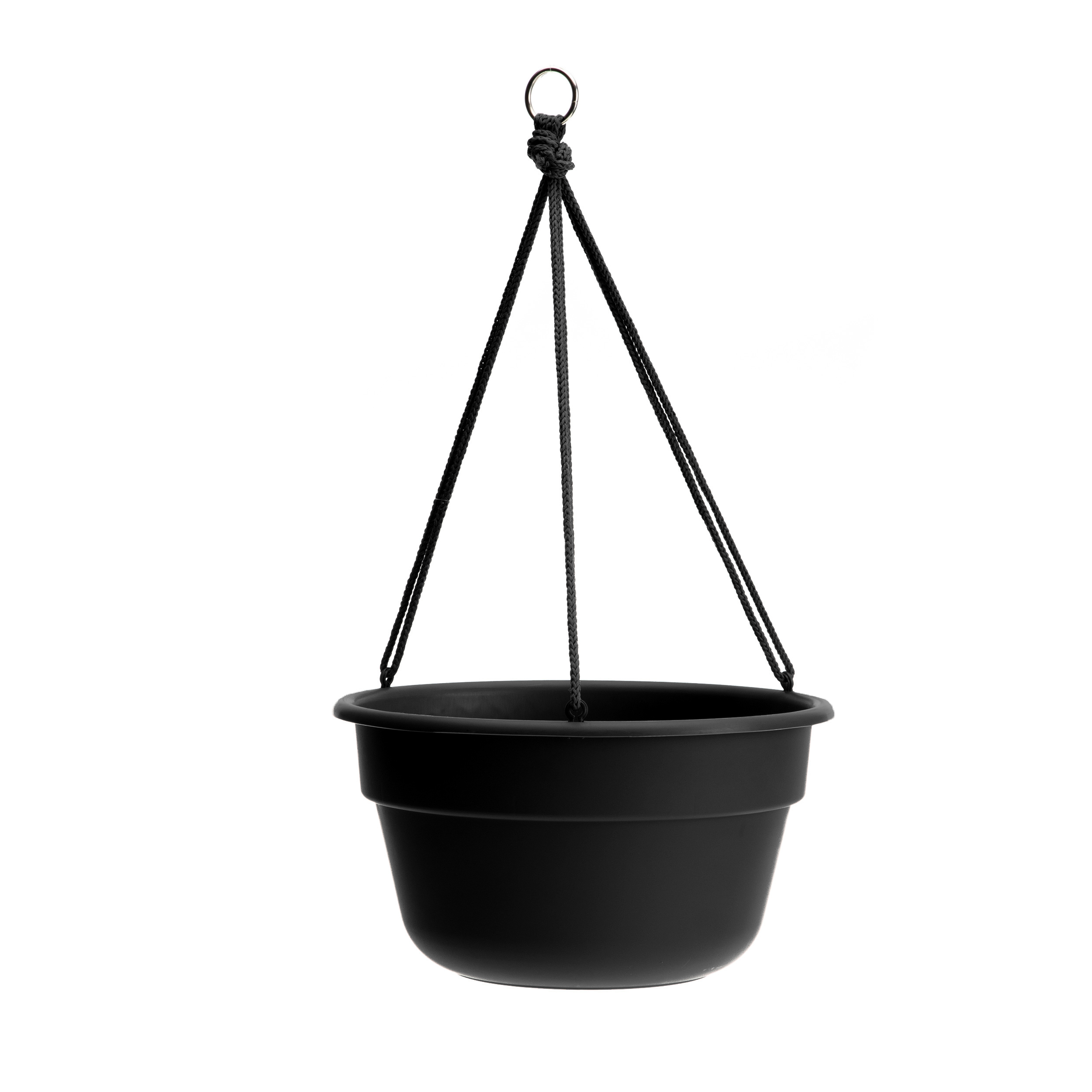 Bloem 12-in Dura Cotta Self Watering Hanging Basket Resin Planter - Black - image 1 of 6