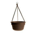 thumbnail image 1 of Bloem 12-in Dura Cotta Self Watering Hanging Basket Resin Planter - Chocolate Brown, 1 of 7