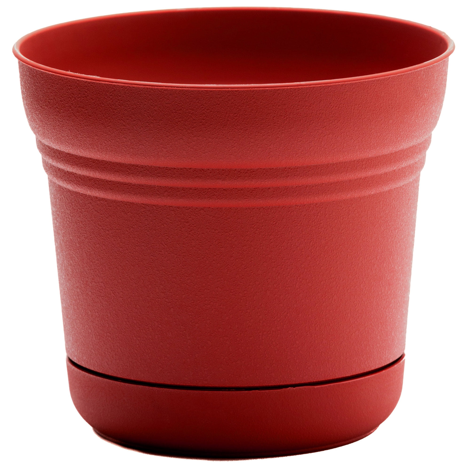 14" Burnt Red Saturn Bell-Shaped Indoor & Outdoor Planter