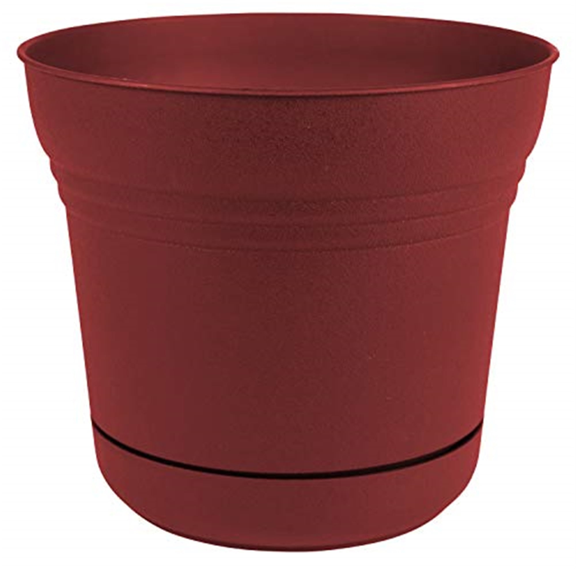 14" Burnt Red Saturn Bell-Shaped Indoor & Outdoor Planter