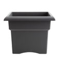 thumbnail image 1 of Bloem Veranda 14" Square Box Resin Planter - UV-Resistant, Indoor and Outdoor, Charcoal, 1 of 6
